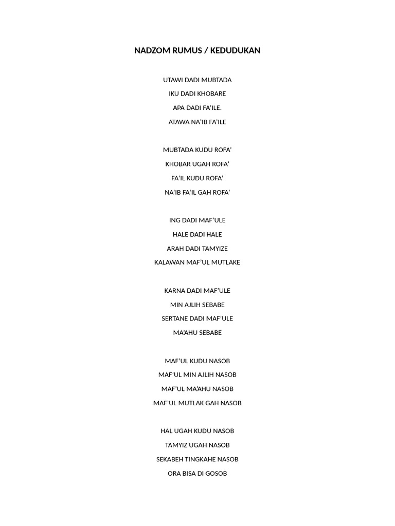 Nadzam Rumus | PDF