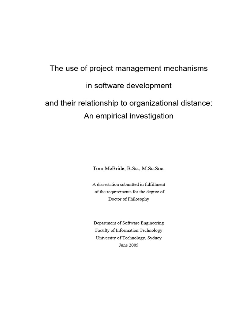 Project Management in Software Development | PDF | Project Management ...