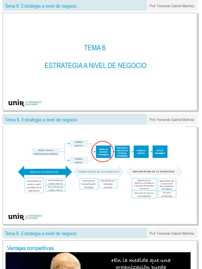 Tema 6. Estrategia A Nivel de Negocio | PDF | Innovación | Precios