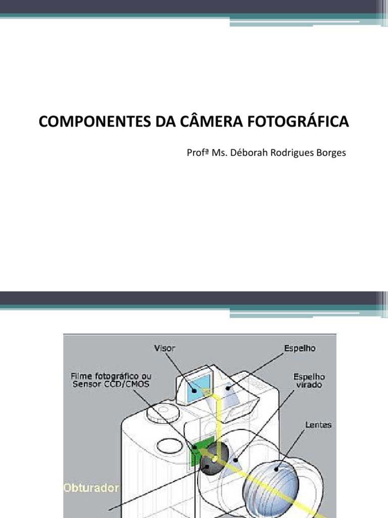Componentes Da Câmera Fotográfica | PDF | Abertura | Lente (ótica)