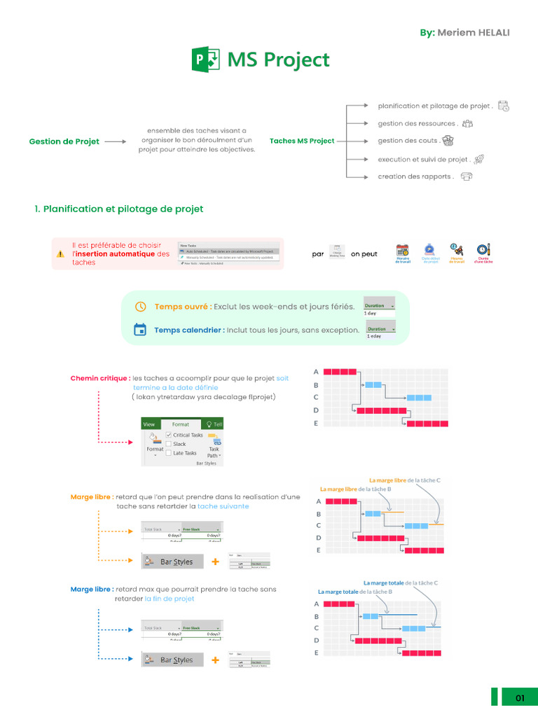 Gestion de Projet avec MS Project | PDF | Planification | Théorie des ...