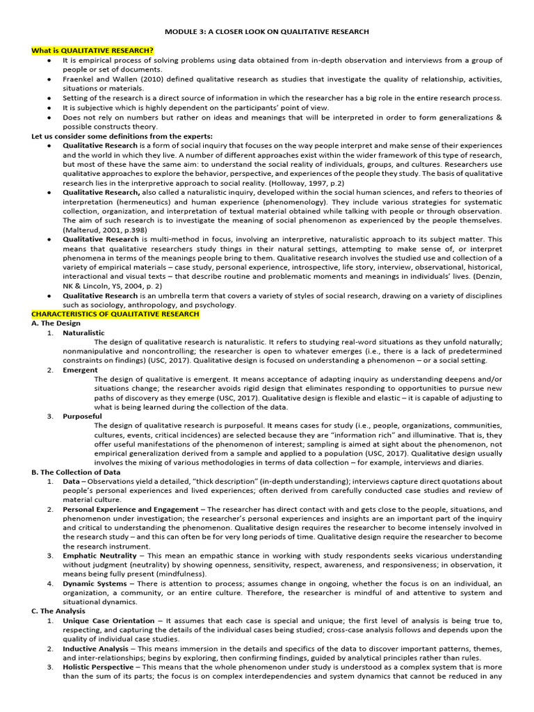 Understanding Qualitative Research Methods | PDF | Qualitative Research ...