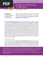Drought and Food Insecurity in Afghanistan