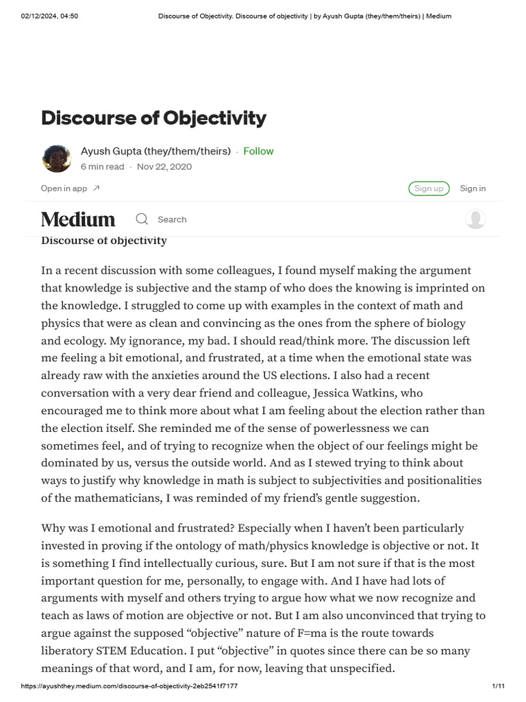 Understanding Objectivity in Knowledge | PDF | Knowledge | Physics