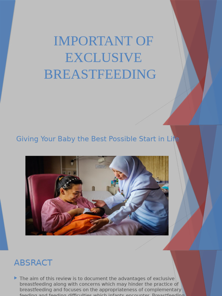 Benefits of Exclusive Breastfeeding | PDF | Breastfeeding | Breast Milk