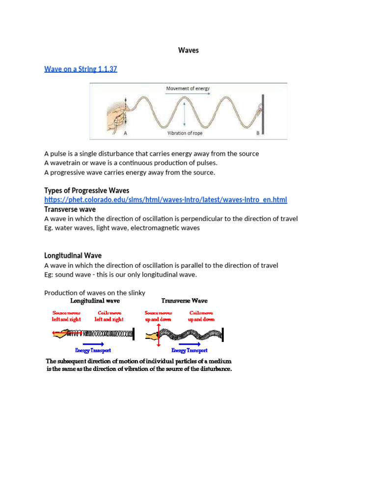 Understanding Wave Types and Properties | PDF
