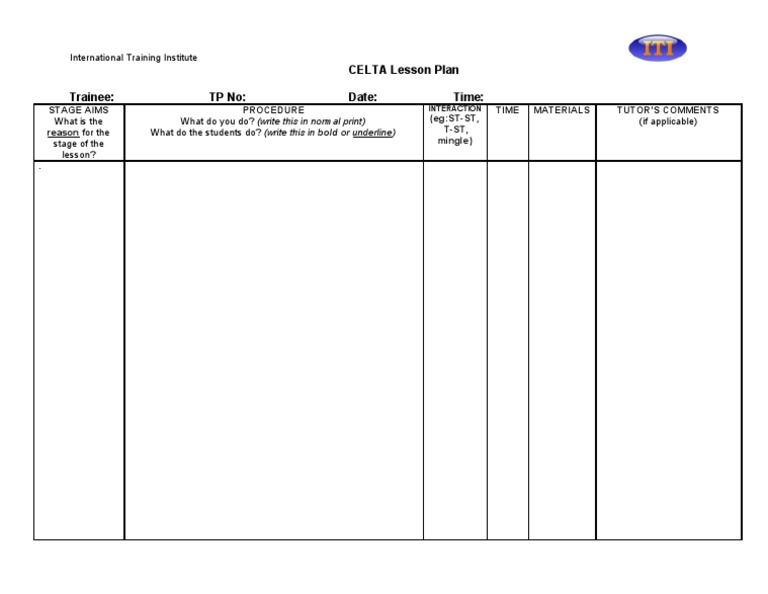 celta-lesson-plan-procedures-template