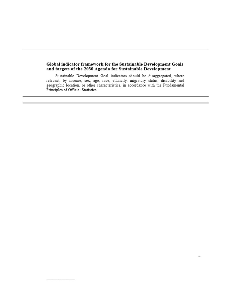 Global Indicator Framework After 2024 Refinement English | PDF | Food ...