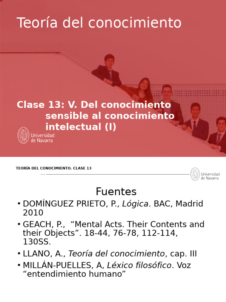 Clase 13 Del Conocimiento Sensible Al Conocimiento Intelectual (I) (ADI ...