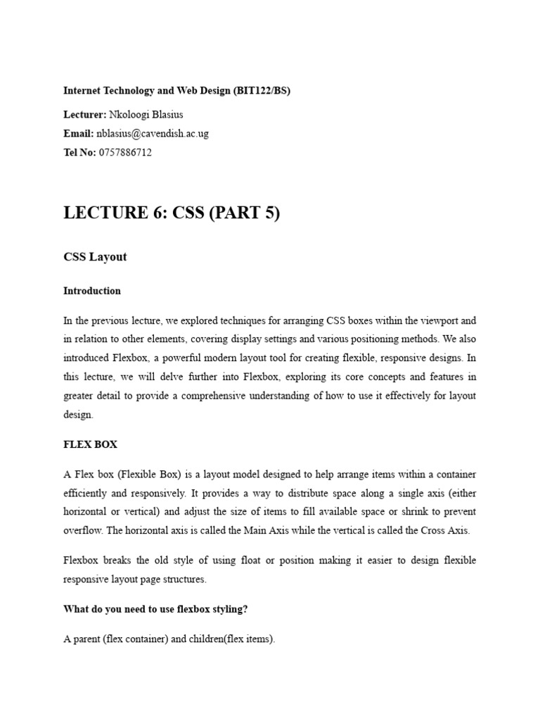 Lecture 7 - Internet Technology & Web Design | PDF | Software ...