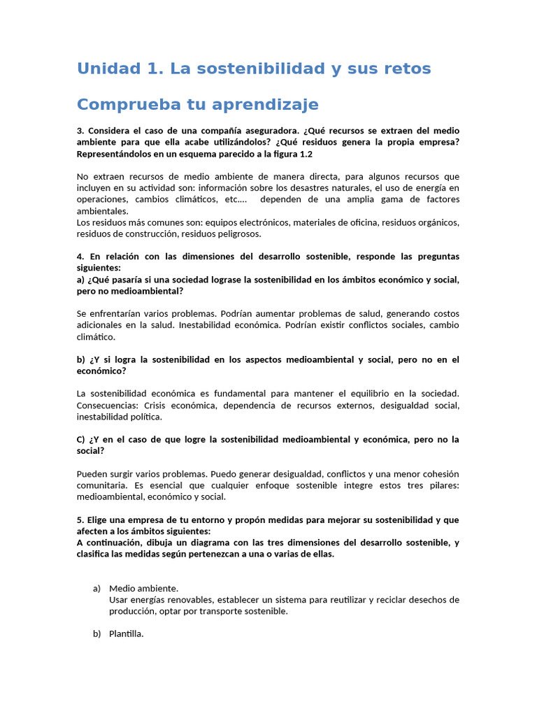Retos de Sostenibilidad Empresarial | PDF | Sustentabilidad | Residuos