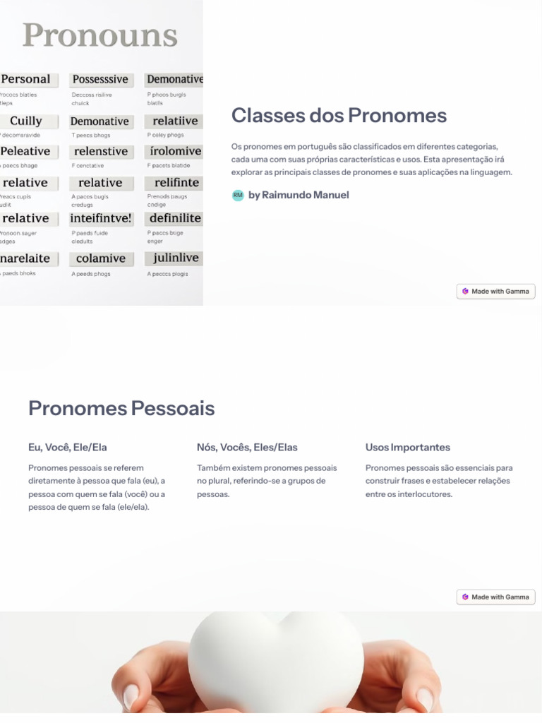 Classes de Pronomes em Português | PDF | Pronome | Linguística