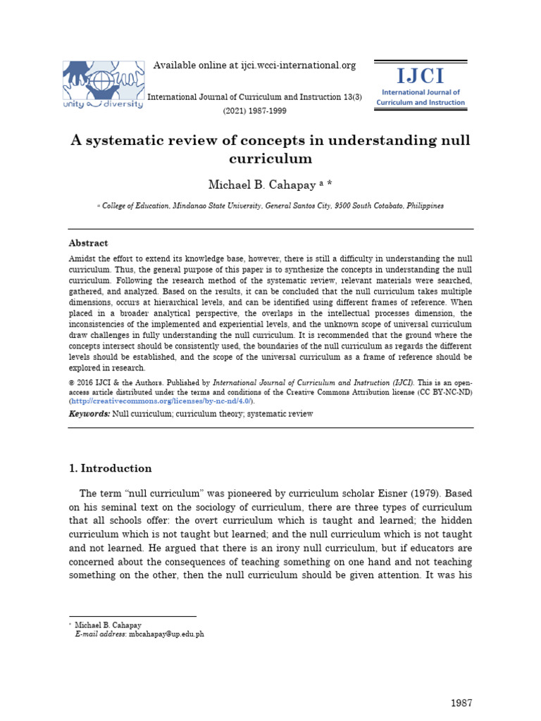 376-Article Text-3712-1-10-20210728 | PDF | Curriculum | Systematic Review