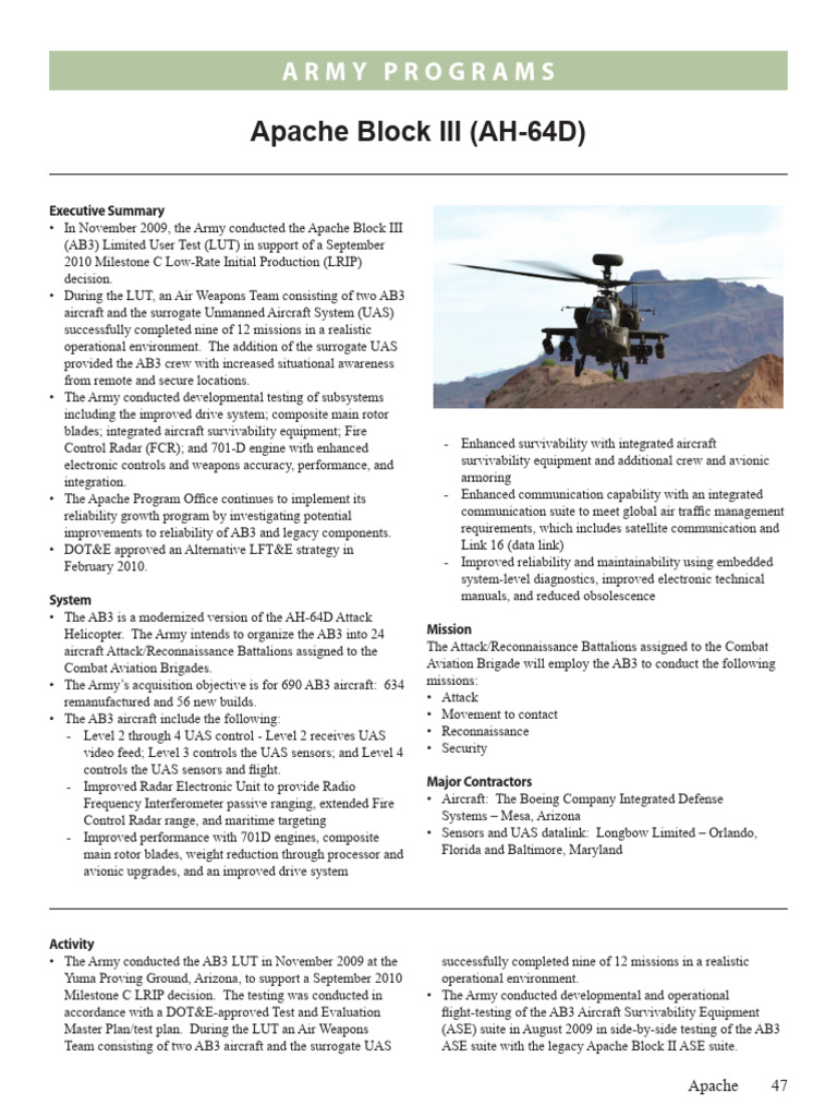 2010ah64d | PDF | Unmanned Aerial Vehicle | Military Aviation