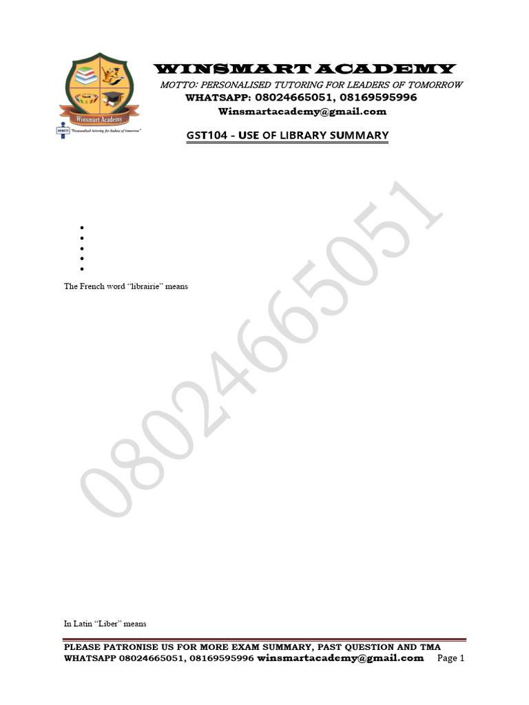 Gst104 Summary Pdf Copyright Microform