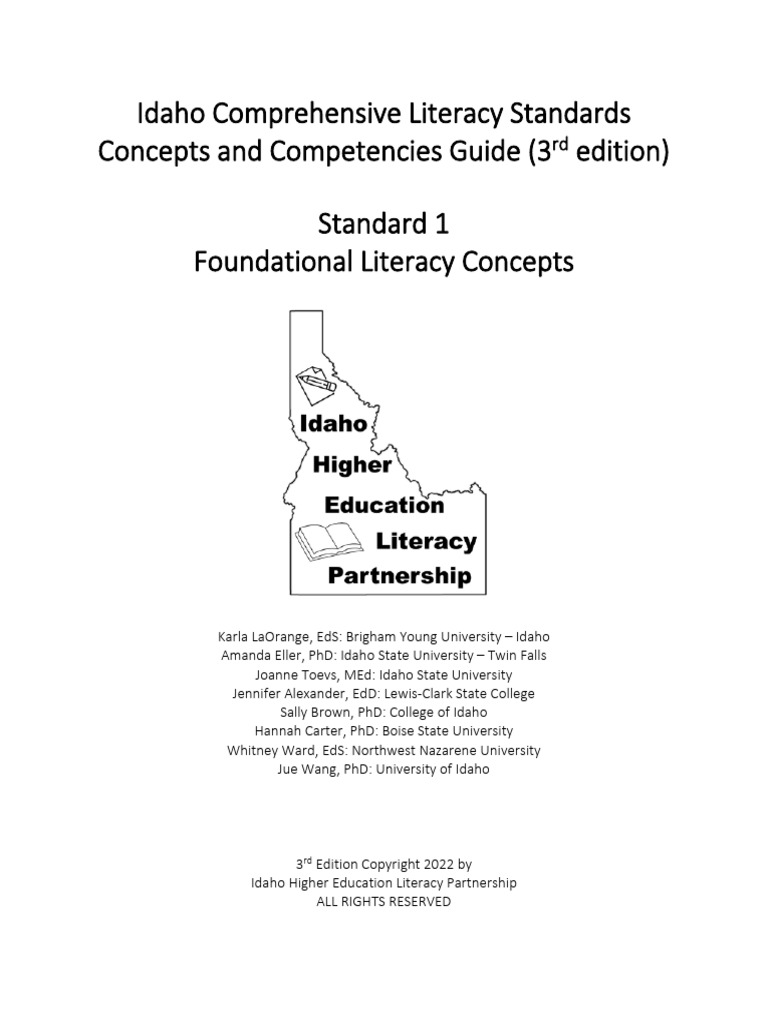 Standard 1 Concepts and Competencies Guide 3rd Edition Final | PDF ...