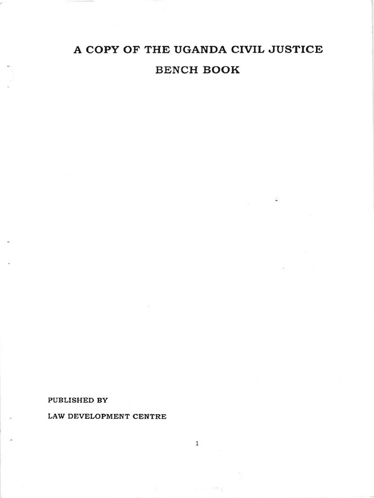 Uganda Civil Justice Bench Book | PDF