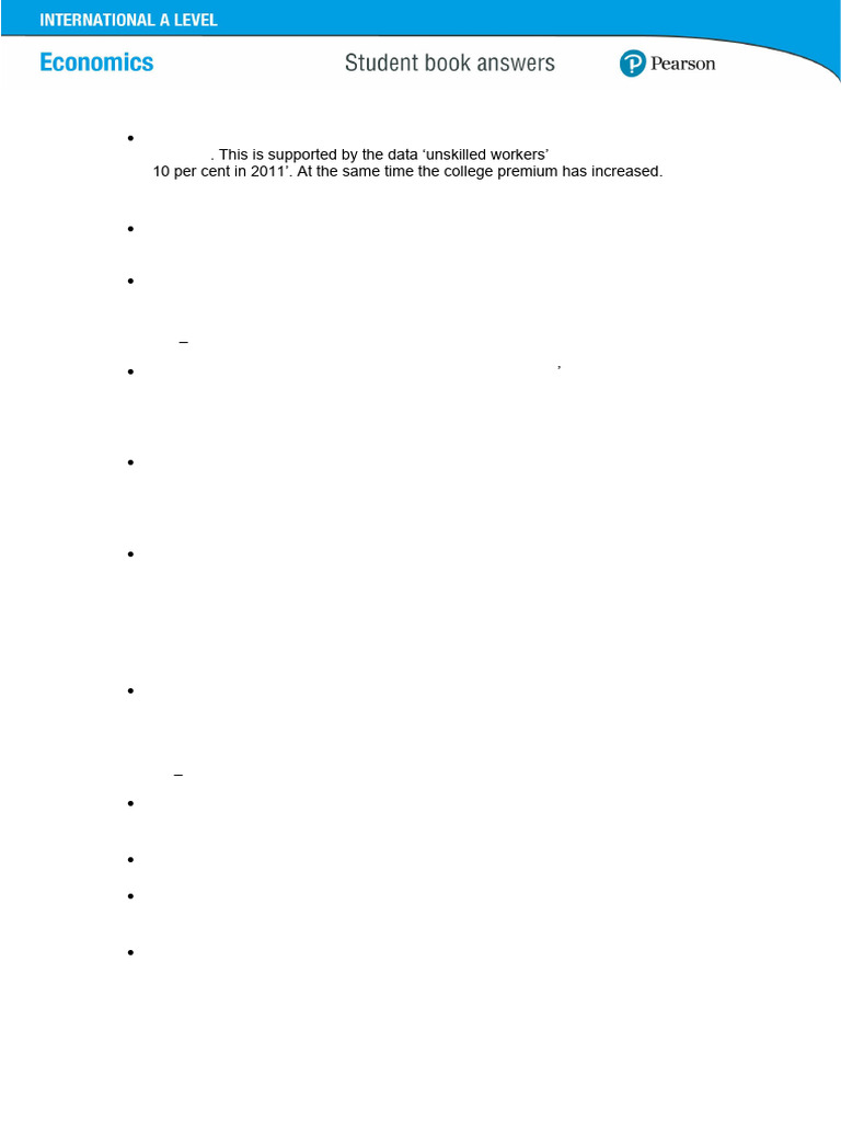IAL Economics Student Book 2 Answers Unit 4 11 | PDF | Economic Growth ...