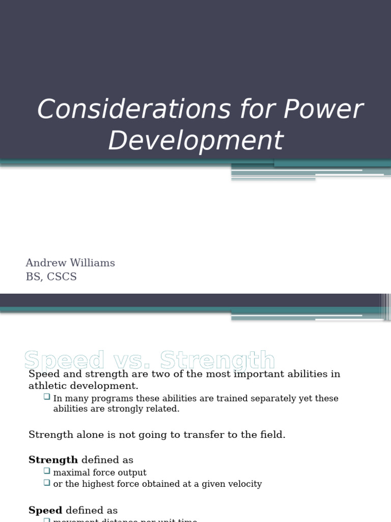NSCA Presentation AW 13 | PDF | Force | Strength Training