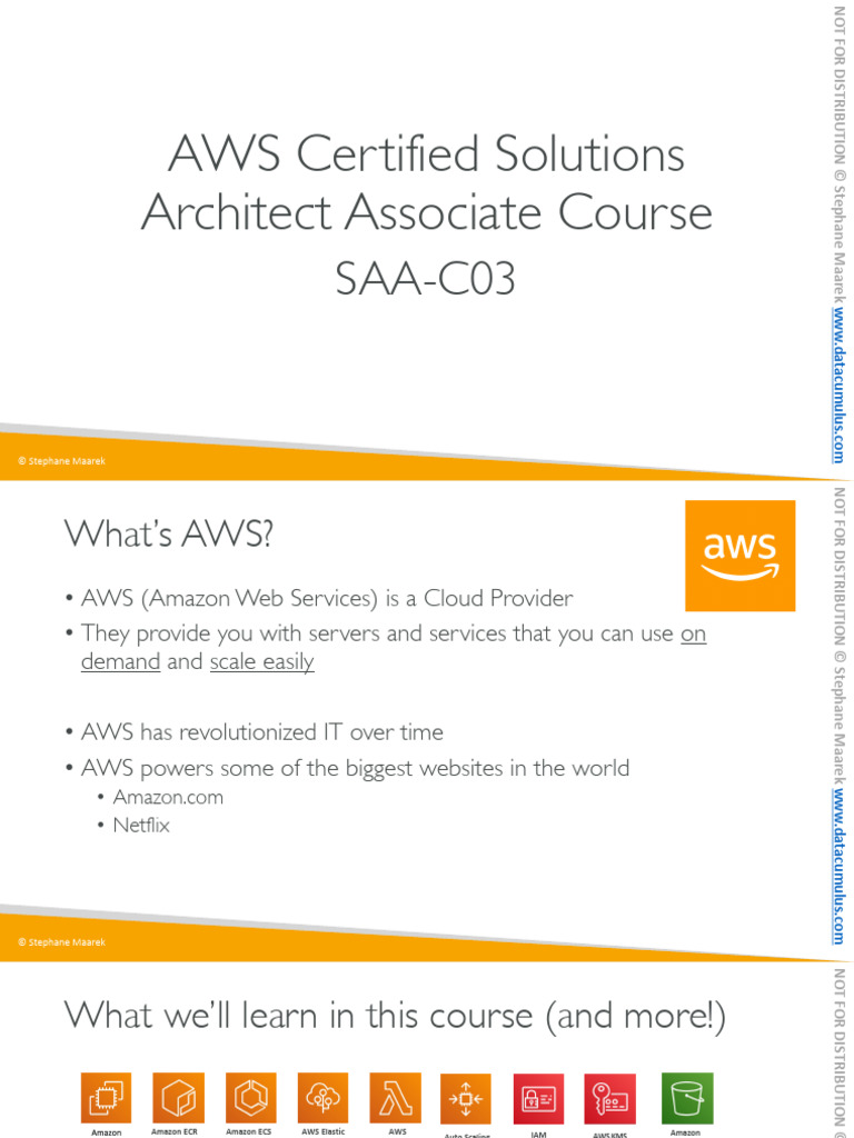 AWS Certified Solutions Architect Course | PDF | Amazon Web Services ...