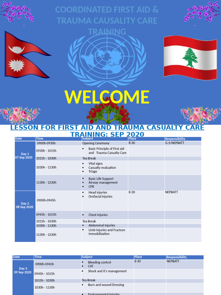 1. WELCOME SLIDE | PDF | First Aid | Emergency Medical Services
