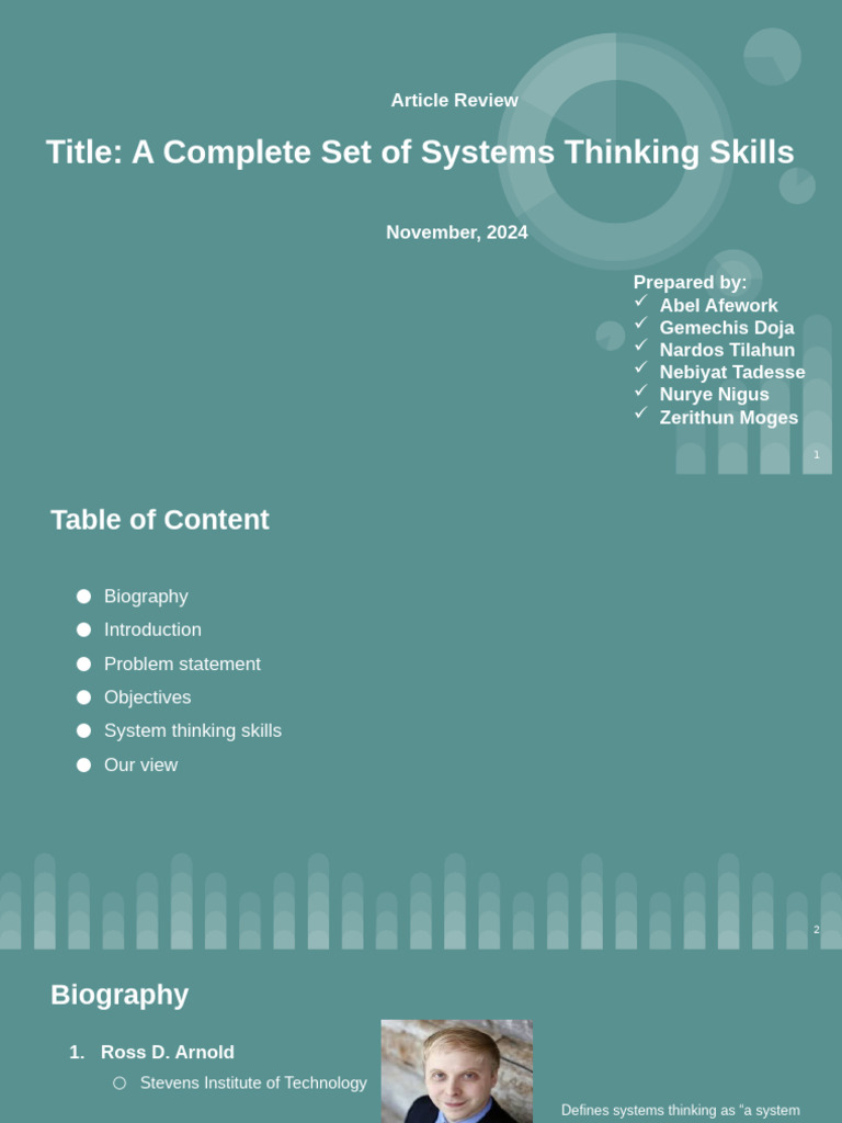 Systems Thinking Article Review - 20241115 - V2 | PDF | System | Thought