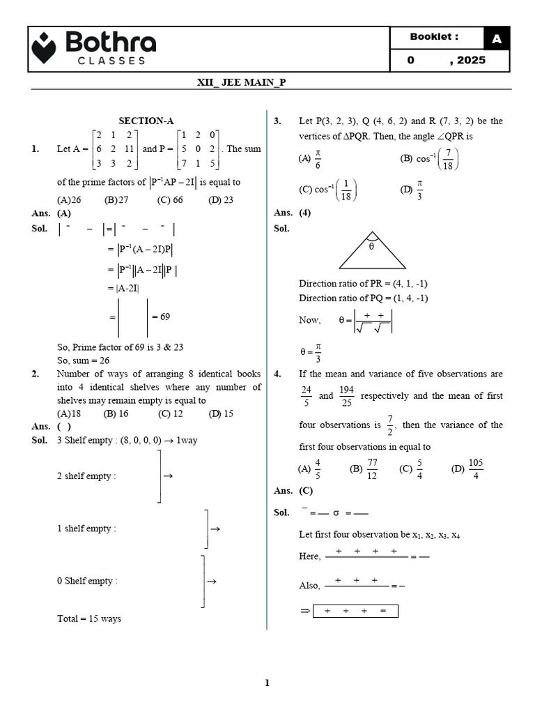 Mathematics Problem Set Solutions | PDF | Elementary Mathematics ...