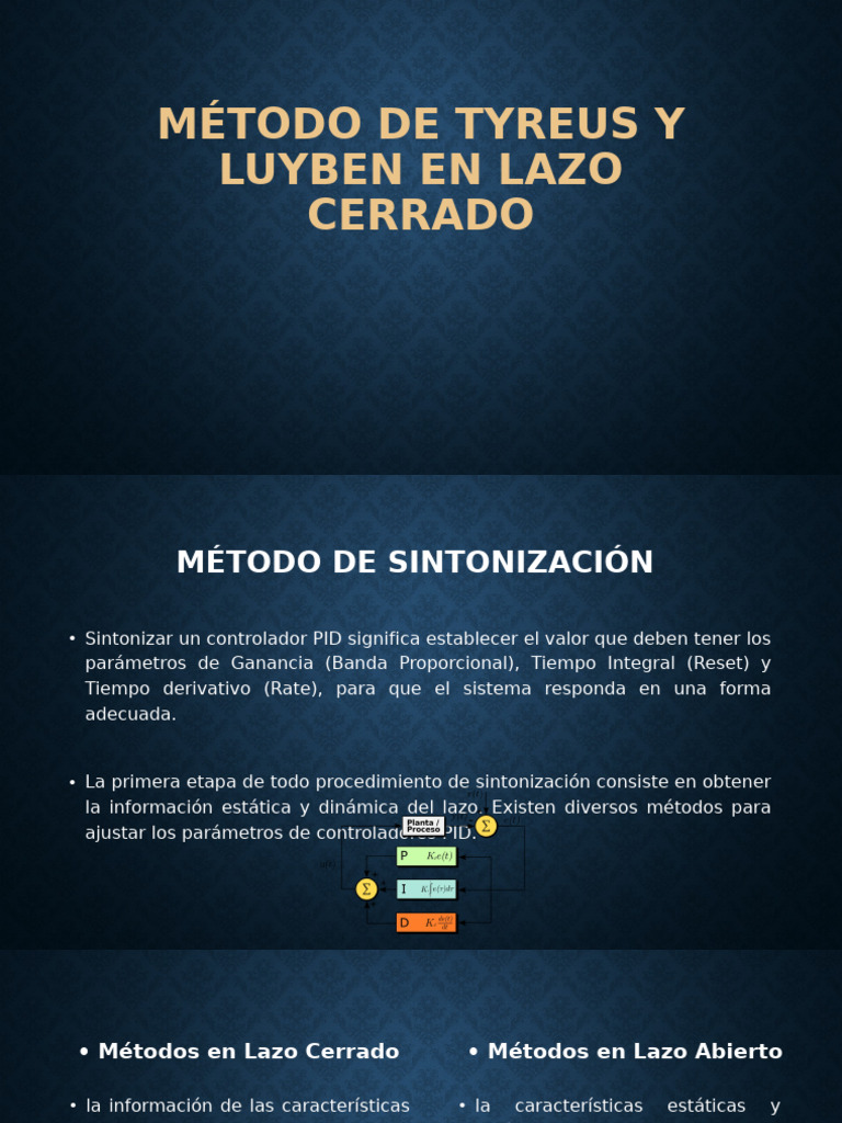 Método Tyreus-Luyben en Control PID | PDF | Matemáticas Aplicadas