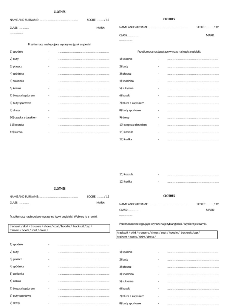 CLOTHES | PDF