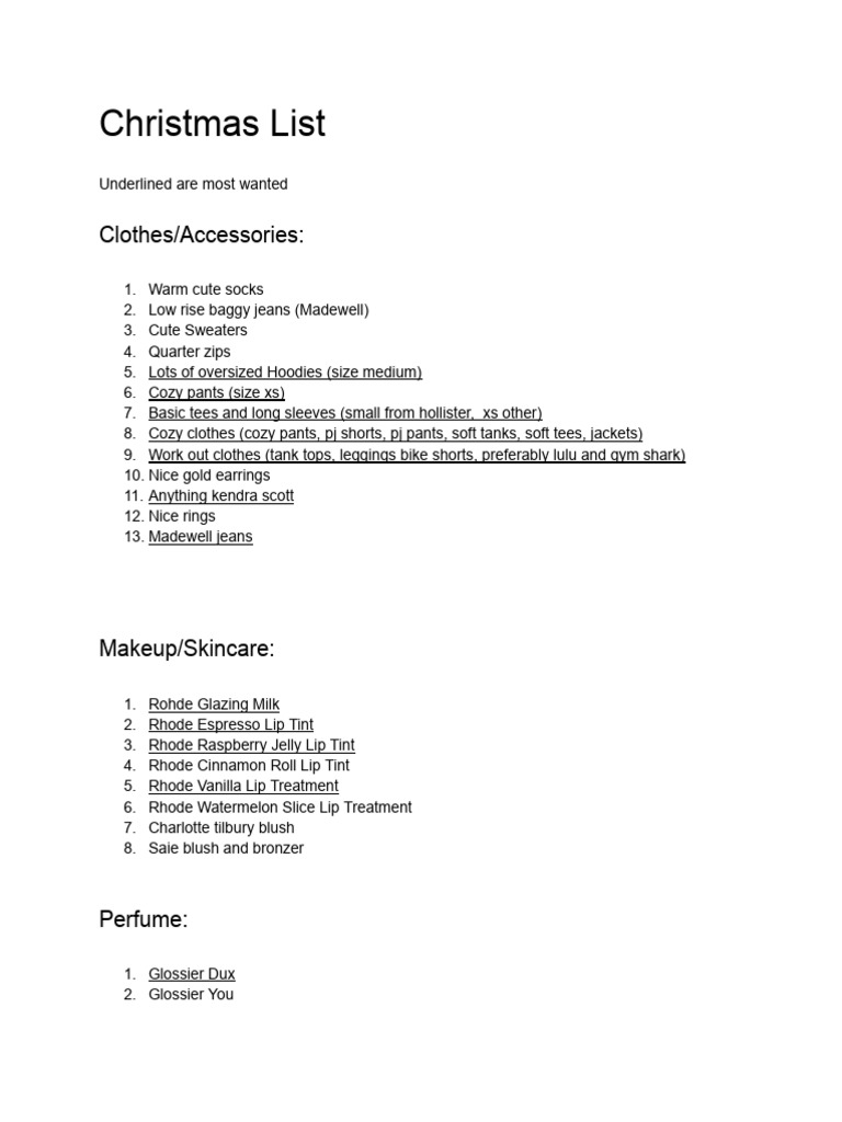 Christmas List-2 | PDF