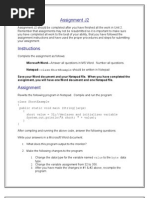 Java Assignment J2