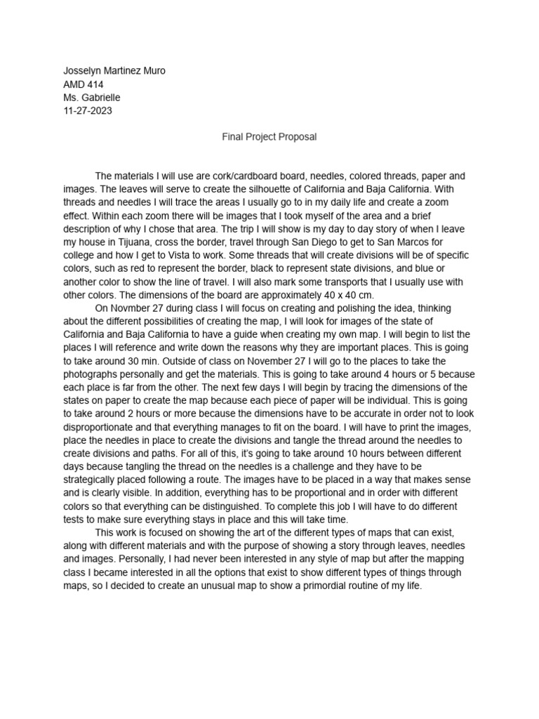 Final Proposal | PDF