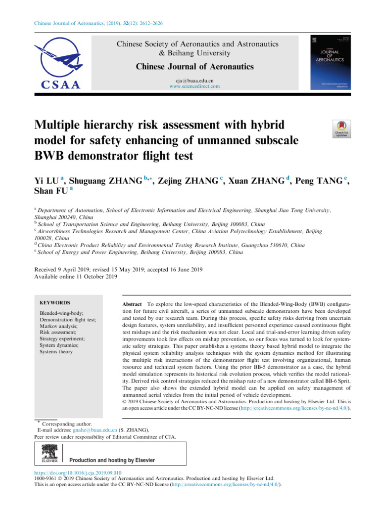 BWB Flight Test Risk Assessment | PDF | Reliability Engineering | Risk