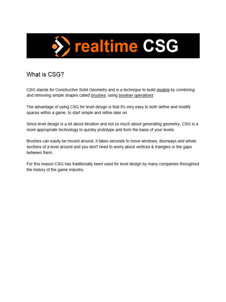 Understanding Real-Time CSG Basics | PDF | Shape | Sphere