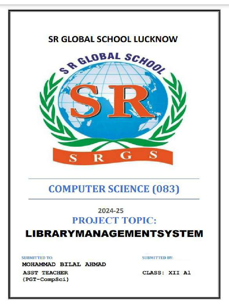 Yogesh Ratan Singh Computer Project Pdf Libraries Databases