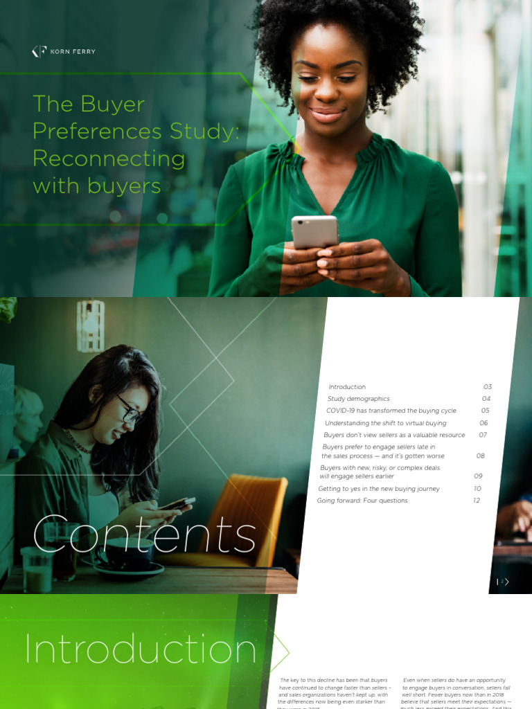 Korn Ferry Buyer Preferences Study | PDF | Sales | Risk