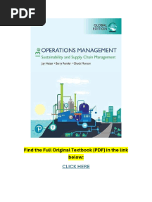 Operations Management Sustainability and Supply Chain Management 13th Edition TEXTBOOK