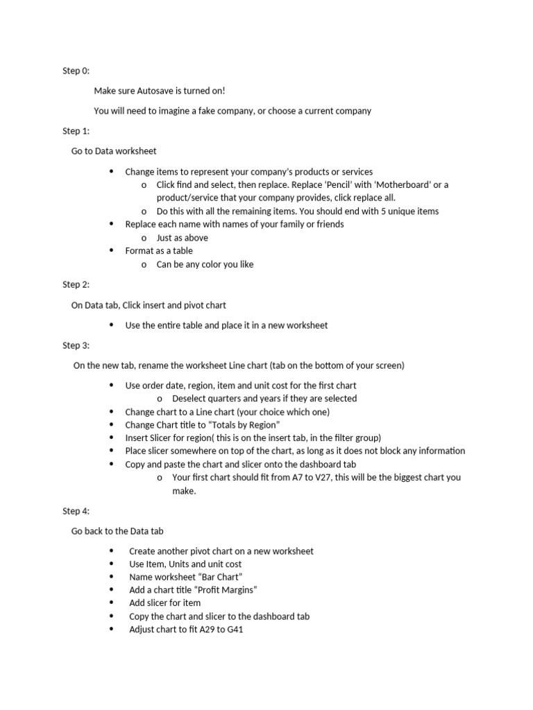 Excel Project Instructions | PDF | Computing