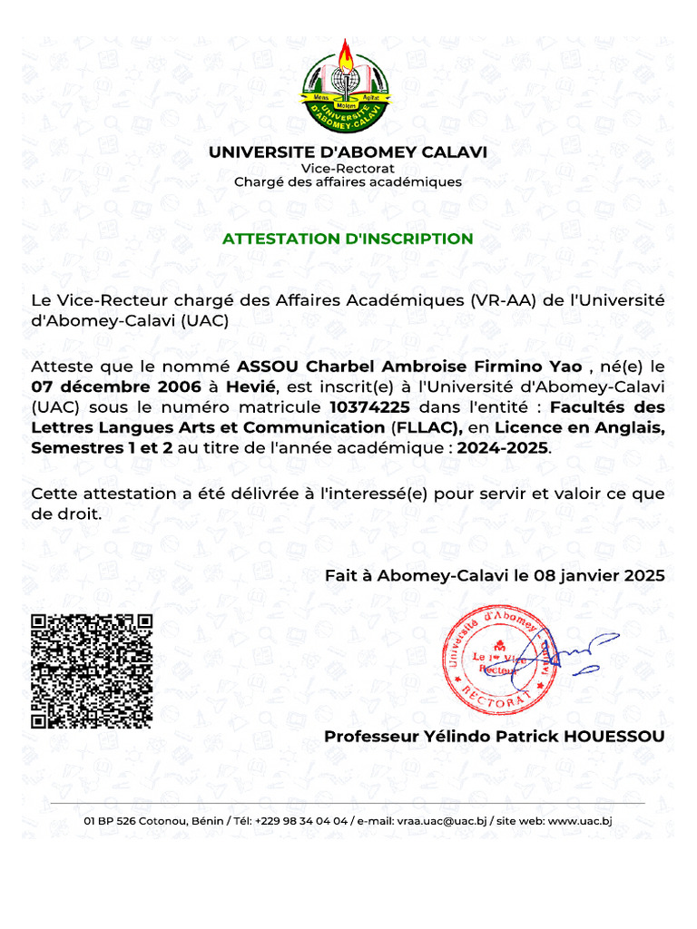 ATTESTATION DE NON INSCRIPTION PARCOURSUP intelligence overview
