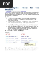 Download 6 CodeIgniter Hacks for the Masters by sinyo2104 SN81457115 doc pdf