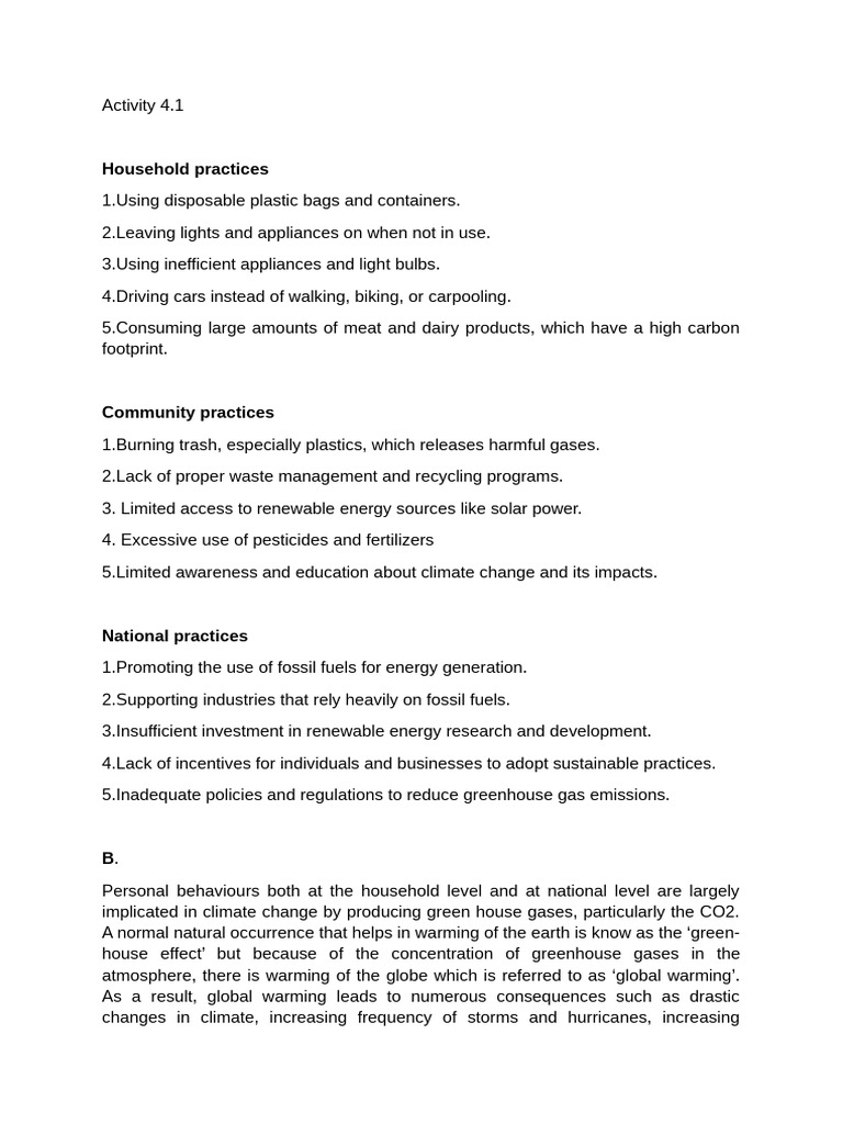 Sts Module Activity 4.4 | PDF | Climate Change | Renewable Energy