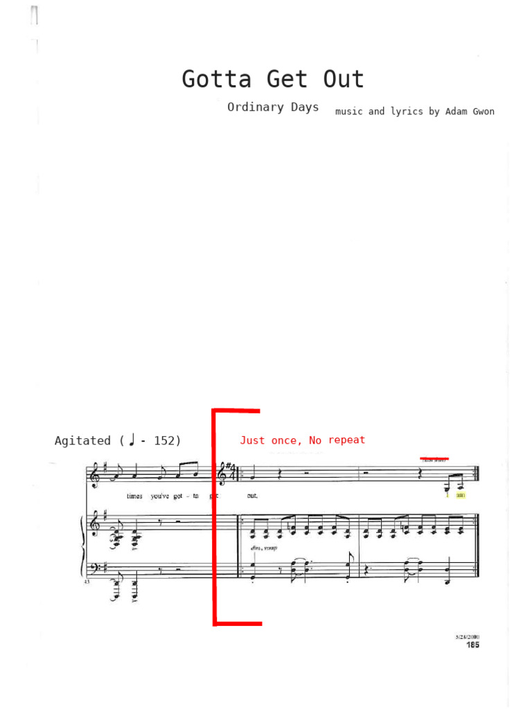 Gotta Get Out: Lyrics Analysis | PDF