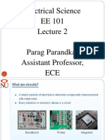 Electrical Science EE 101 Parag Parandkar Assistant Professor, ECE