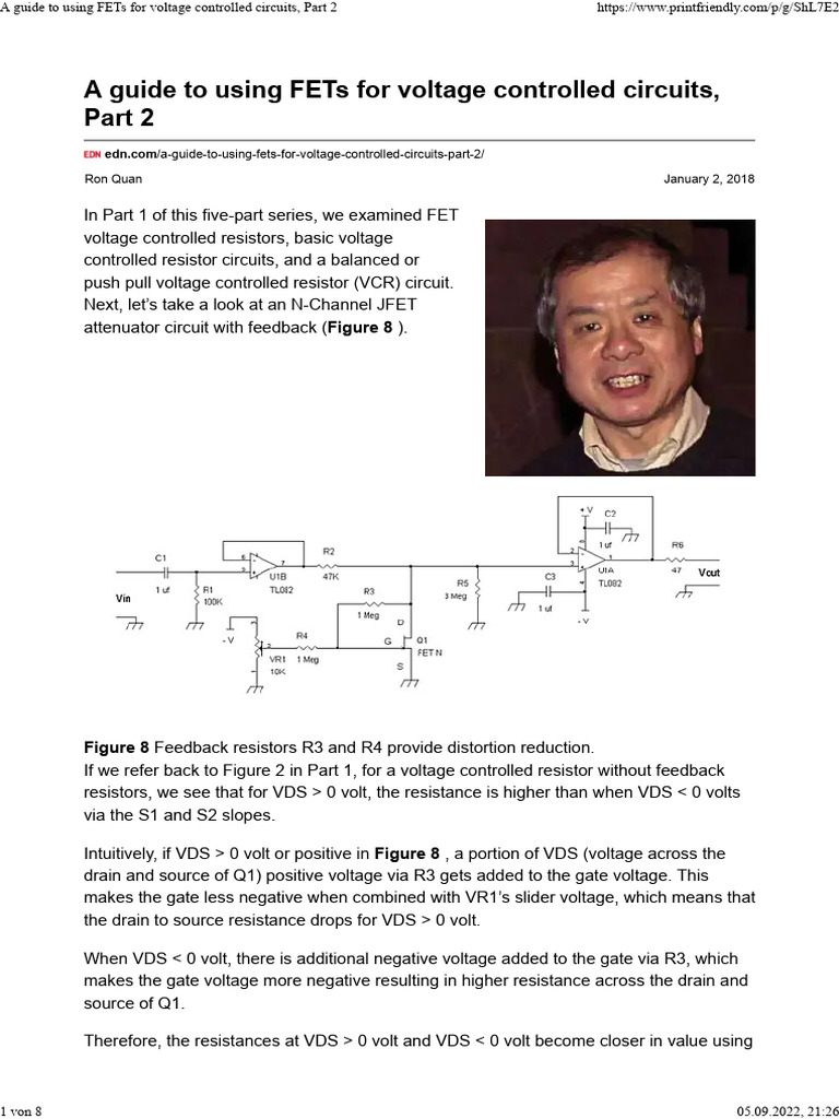 Low Noise Resistor Feedback in FETs | PDF | Field Effect Transistor ...