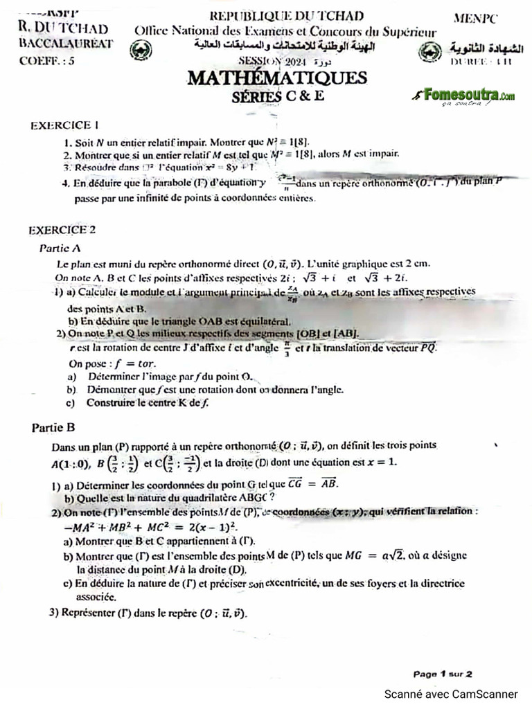 Bac C Math 2024 | PDF
