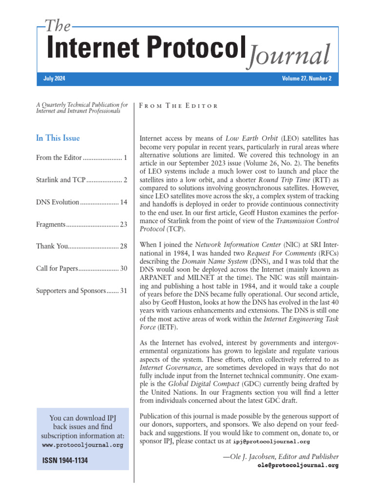 Starlink's TCP Performance Insights | PDF | Domain Name System ...