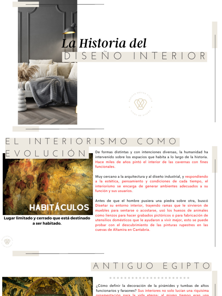 Evolución del Diseño Interior y Mobiliario | PDF | Art Nouveau | Mueble