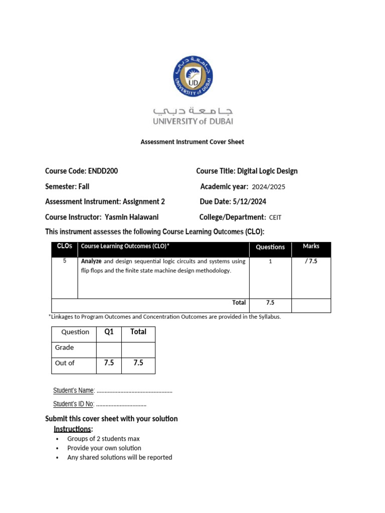 ENDD200Sec02 Fall2024 Assignment 2 | PDF | Logic Gate | Electronic Design