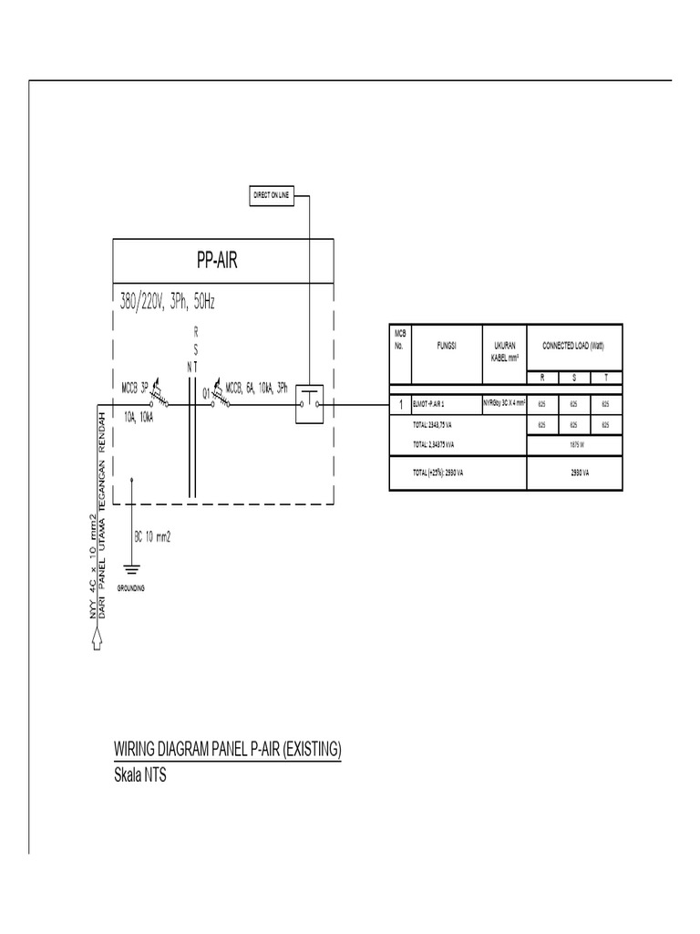 Wiring Diagram Panel P-Air (Existing) | PDF