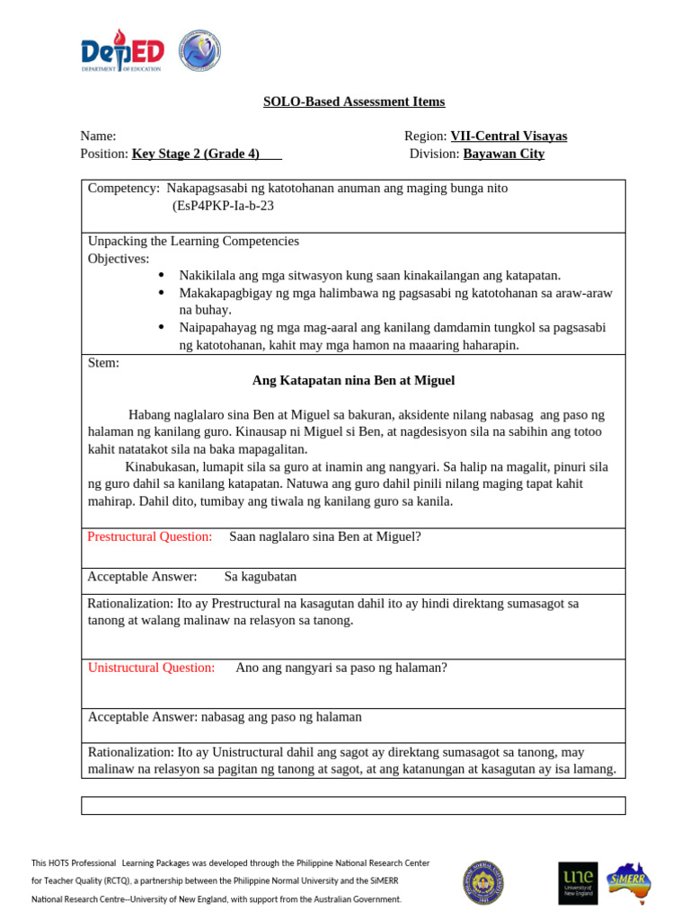 Edited Solo Based Assesment Session 4 Final Output Template 2 Edited | PDF